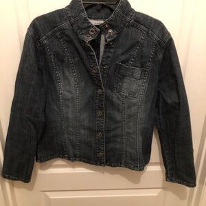 Chico's Indigo Denim Jacket with Button Accents